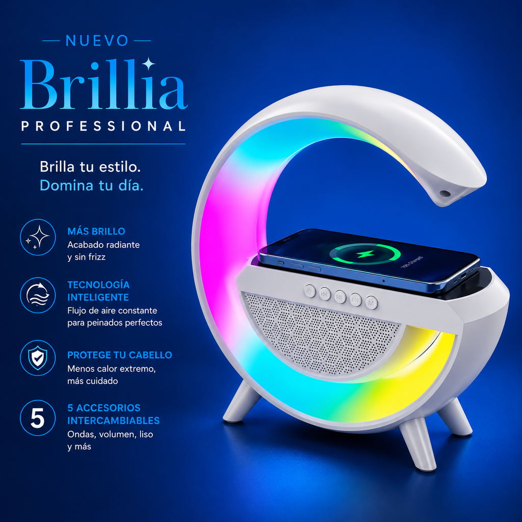 Altavoz Bluetooth G 3 en 1 + Cargador inalámbrico + Lámpara Led