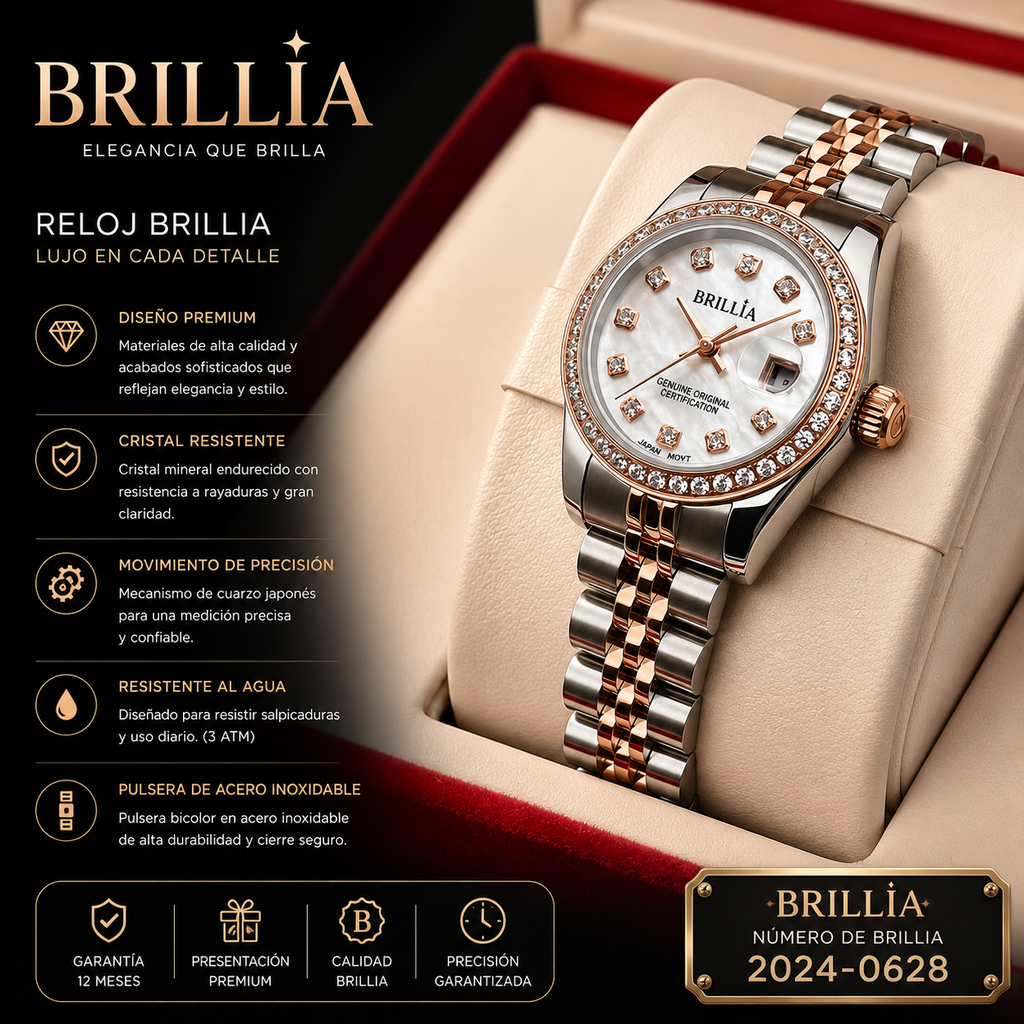 Reloj tipo Rolex mujer - blanco