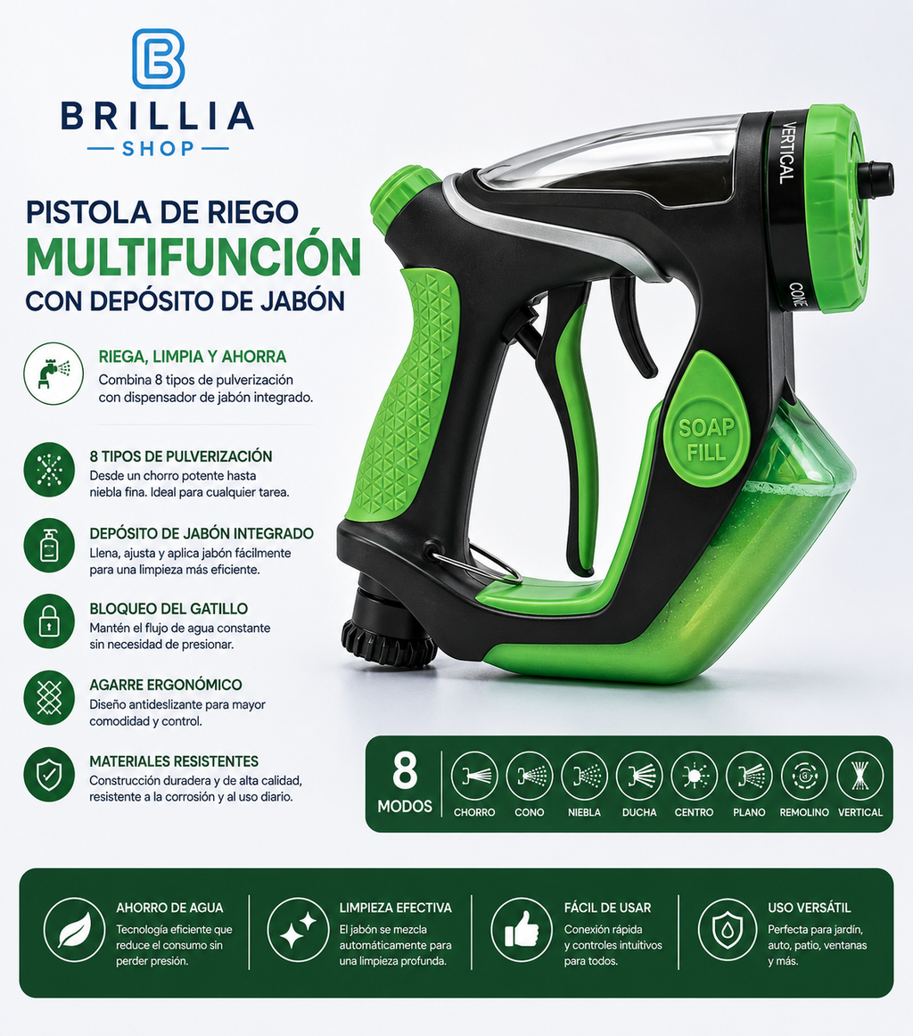 Pistola aspersora de espuma 4in1