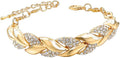 Pulsera elegante de hojas doradas